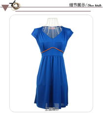 春夏風(fēng)尚 韓版修身短袖連衣裙，演繹精品專柜下的時(shí)尚高貴